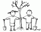 tree planting - children